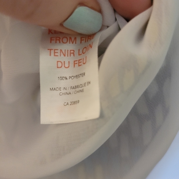 Hatley Blue Yellow Geomatric Print Mini Dress with Tie Lined Flutter Sleeve M - Picture 10 of 12